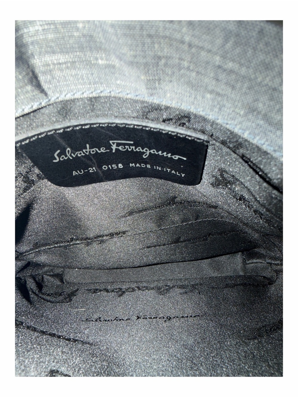 Salvatore Ferragamo vintage metallic canvas north south tote bag AU-210158 - Picture 7 of 16